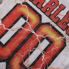 Roaring Brown Bear Hotfix Rhinestone Print Washed Tee 28874480