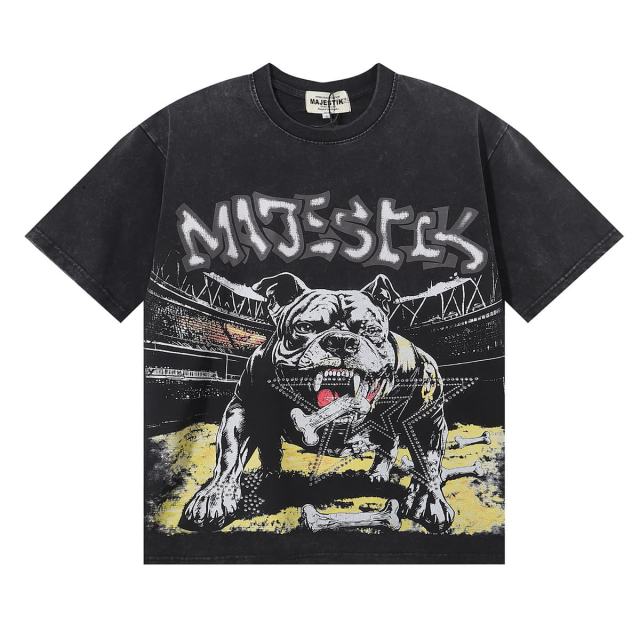 American Bully & Bone Rhinestone Print Washed Tee 28872178