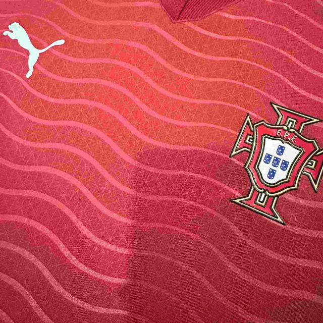 2026/2027 Burgundy Wave Pattern Portugal Home Jersey 2 Kind 28898443