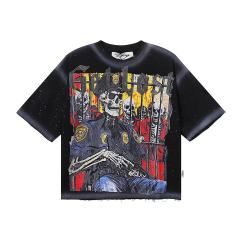 Get Lost F Rhinestone Print Washed Tee 28872177