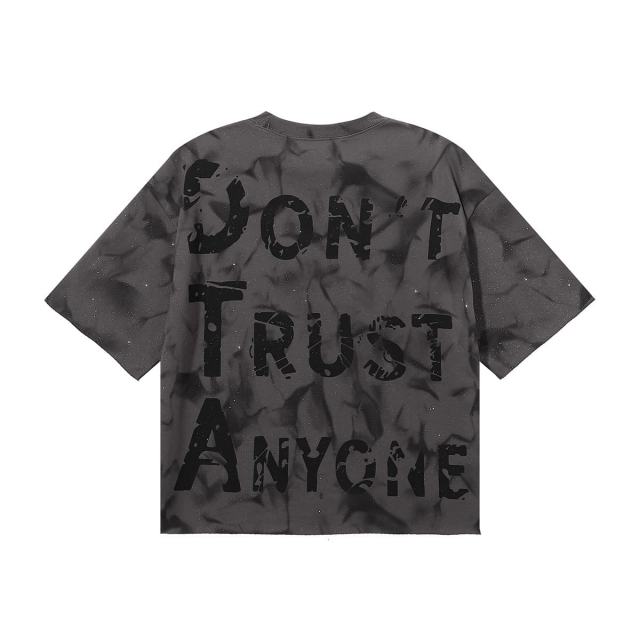 Circus Clown Splash Ink Print Washed Tee 28874570