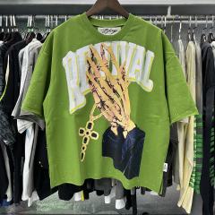 Skeleton Hand Cross Jewelry Splash Ink Print Tee 2 colors 28874562