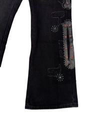 1:1 quality version Bone Patch Studded Flared Jeans 28963945