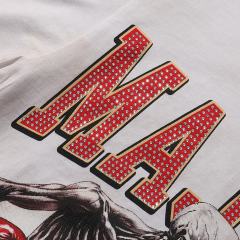 Skull Boxer Hotfix Rhinestone Print Washed Tee 28874478