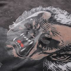 Evil Old Man Splash Ink Rhinestone Print Washed Tee 28874573