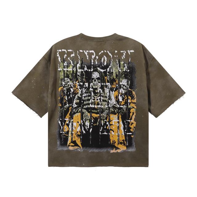 No Discipline F-Terry Cropped Print Tee 2 colors 28930873