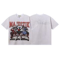 Skull Boxer Hotfix Rhinestone Print Washed Tee 28874478