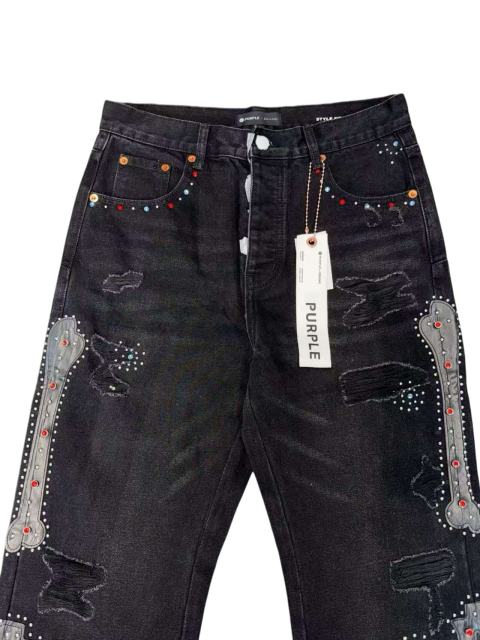 1:1 quality version Bone Patch Studded Flared Jeans 28963945