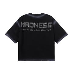 Carnival Skull Rhinestone Print Washed Tee 28874569