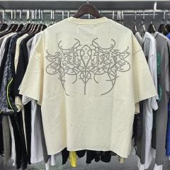 Punk Skull Splash Ink Rhinestone Print Tee 2 colors 28874561