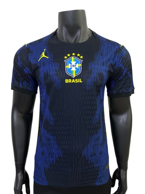 2026/2027 Blue Black Gradient Brazil Away Authentic Jersey 28898444
