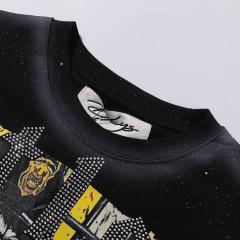 Get Lost F Rhinestone Print Washed Tee 28872177