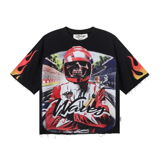 Skull Racer French Terry Print Tee 28874560