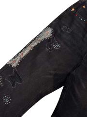 1:1 quality version Bone Patch Studded Flared Jeans 28963945