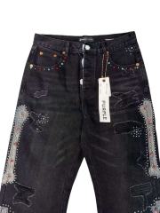 1:1 quality version Bone Patch Studded Flared Jeans 28963945