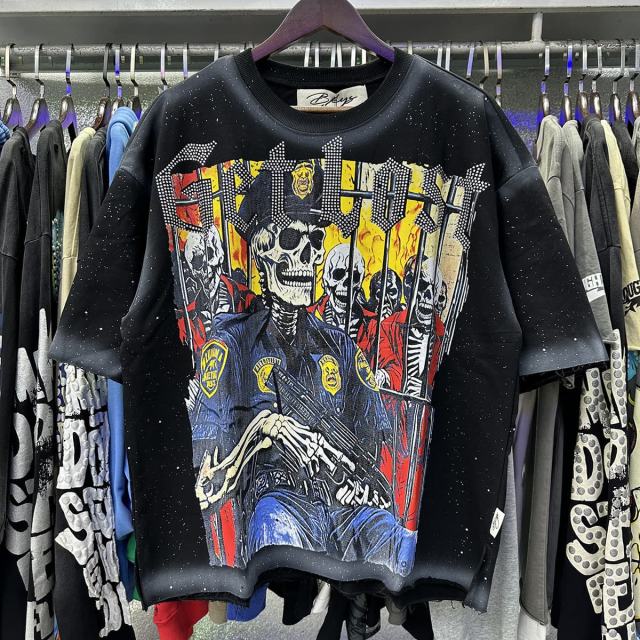 Get Lost F Rhinestone Print Washed Tee 28872177
