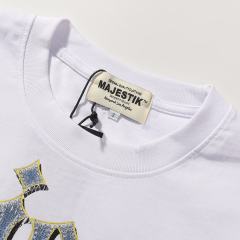 Riding Skull Cowboy Hotfix Rhinestone Print Tee 28874485