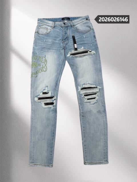 1:1 Quality Embroidery Logo Jeans