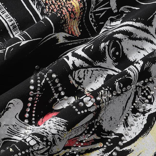 American Bully & Bone Rhinestone Print Washed Tee 28872178