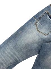 1:1 quality version Light Blue Washed Distressed Flare Jeans 28997711