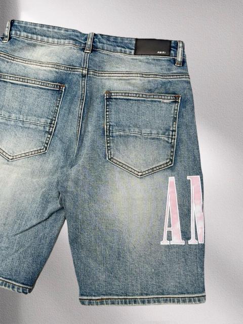 1:1 quality version Pink Embroidered Denim Shorts