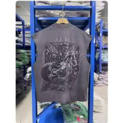 West Coast Choppers Vintage Motorcycle Print Distressed Loose Sleeveless Tank Top