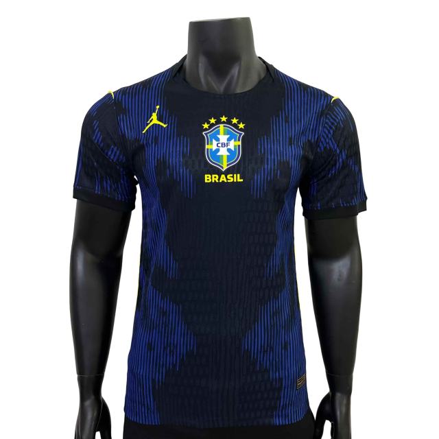 2026/2027 Blue Black Gradient Brazil Away Authentic Jersey 28898444