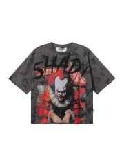 Circus Clown Splash Ink Print Washed Tee 28874570