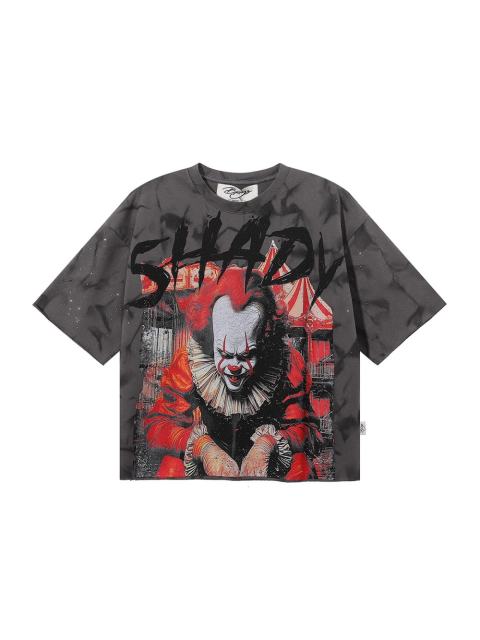 Circus Clown Splash Ink Print Washed Tee 28874570