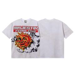 Sun Faded Vintage Hotfix Rhinestone Print Washed Tee 28874487