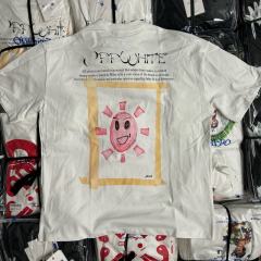 1:1 Top Quality OW Sun Moon Skate T-Shirt White