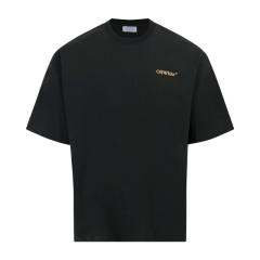 1:1 Top Quality OW SS19 Oversized Oil Painting Diagonal Arrows Tee T-Shirt Black White