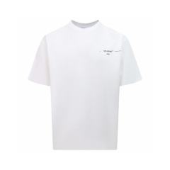 1:1 Top Quality OW SS19 Oversized Oil Painting Diagonal Arrows Tee T-Shirt Black White