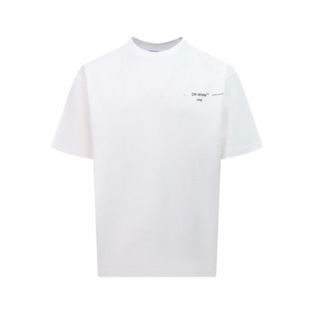 1:1 Top Quality OW SS19 Oversized Oil Painting Diagonal Arrows Tee T-Shirt Black White