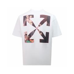 1:1 Top Quality OW Caravaggio Bowling Shirt Black White