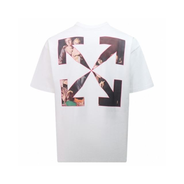 1:1 Top Quality OW Caravaggio Bowling Shirt Black White