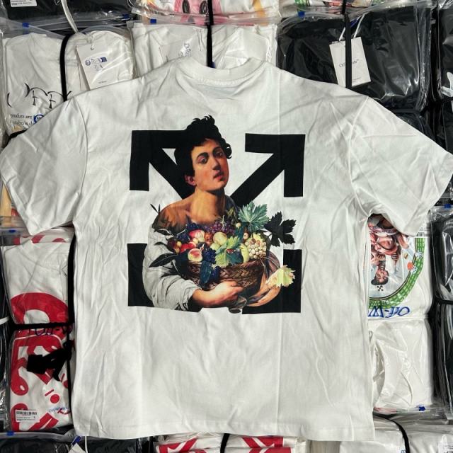 1:1 Top Quality OW Caravaggio Boy Slim Tee T-Shirt