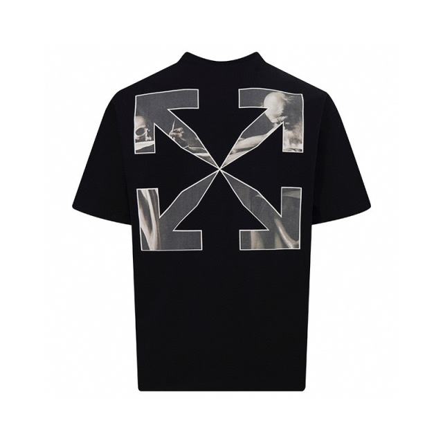 1:1 Top Quality OW Black Slim Caravaggio Arrows T-Shirt