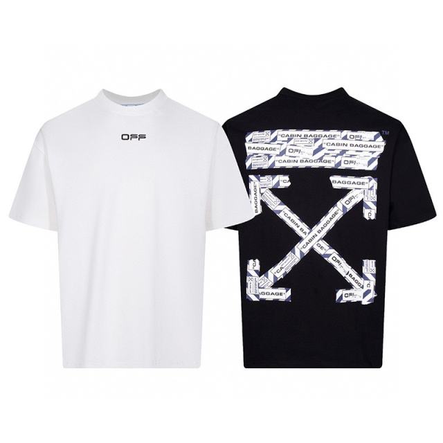1:1 Top Quality Off White Off-White Tape Arrow T-Shirt Black White
