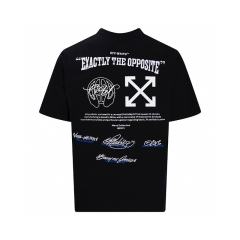 1:1 Top Quality OW Exact Opp Over Skate Short-Sleeve Tee T-Shirt
