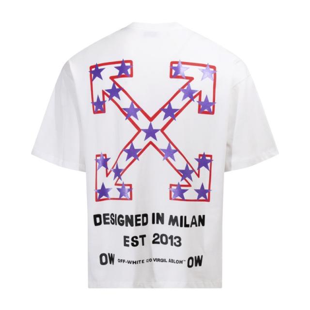 1:1 Top Quality OW SS19 Tee T-Shirt Black White