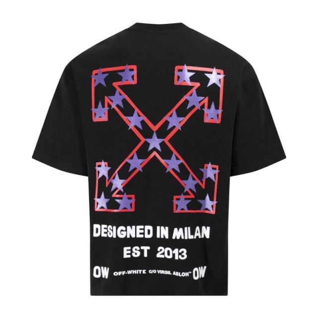 1:1 Top Quality OW SS19 Tee T-Shirt Black White