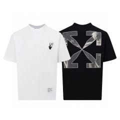 1:1 Top Quality OW Black Slim Caravaggio Arrows T-Shirt