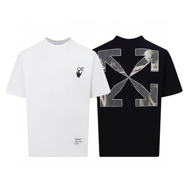 1:1 Top Quality OW Black Slim Caravaggio Arrows T-Shirt