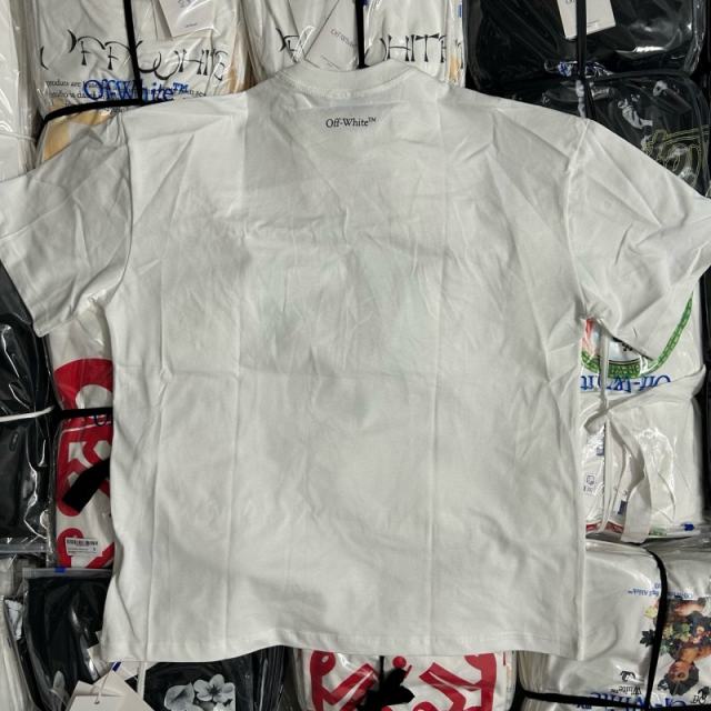 1:1 Top Quality OW Fresco Oval T-Shirt White
