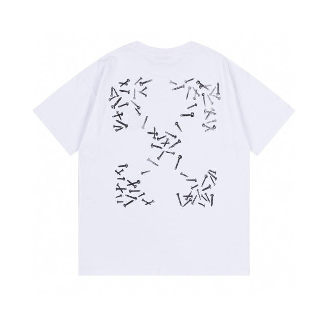 OW 25SS Nail T-Shirt (Black/White)