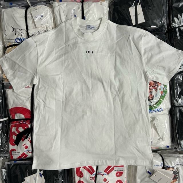 1:1 Top Quality OW Sun Moon Skate T-Shirt White