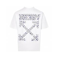 1:1 Top Quality Off White Off-White Tape Arrow T-Shirt Black White