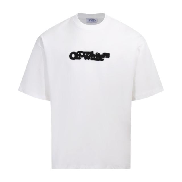 1:1 Top Quality OW SS19 Oversized Oil Painting Diagonal Arrows Tee T-Shirt Black White