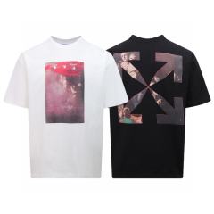 1:1 Top Quality OW Caravaggio Bowling Shirt Black White